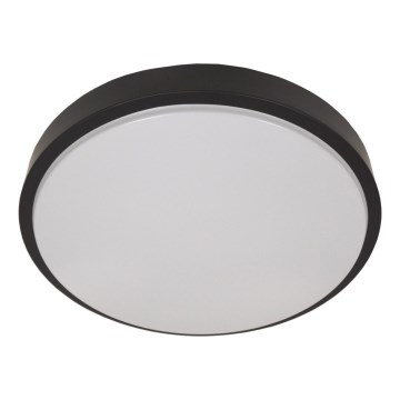 Plafonieră cu senzor WILTON 2xE27/60W/230V Ø 33 cm negru