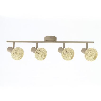 Plafonieră cu spoturi DEX 4xE14/10W/230V bej/crem