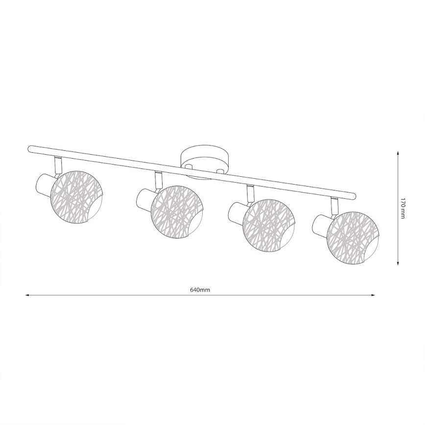 Plafonieră cu spoturi DEX 4xE14/10W/230V bej/crem