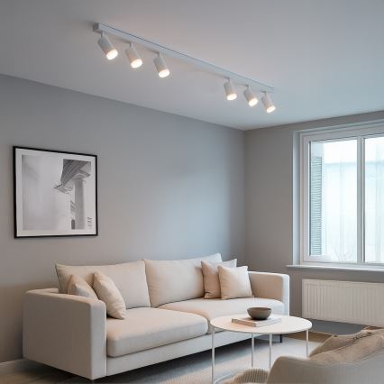 Plafonieră cu spoturi PIPE 6xGU10/10W/230V alb