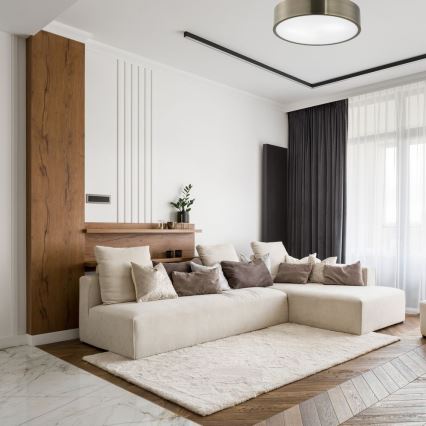 Plafonieră DANTE 2xE27/60W/230V d. 36 cm patină