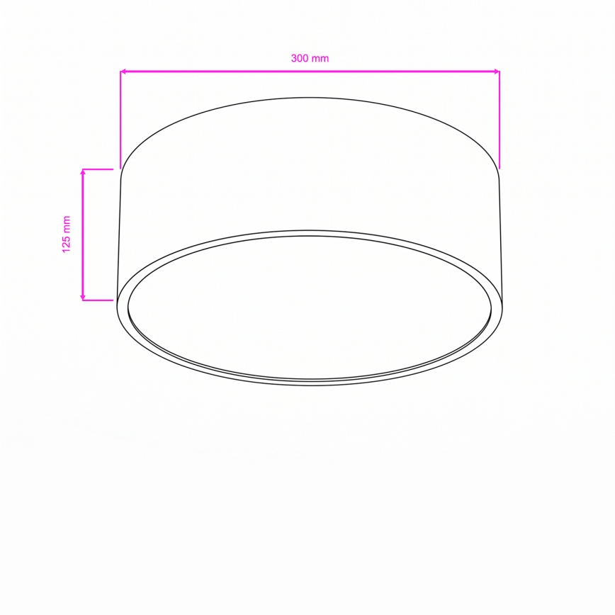 Plafonieră de baie Brilagi POOL, 2 x E27, 15 W, 230 V, Ø 30 cm, IP54, alb