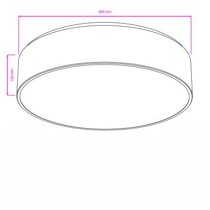 Plafonieră de baie Brilagi POOL 4xE27/15W/230V Ø 50 cm IP54 neagră