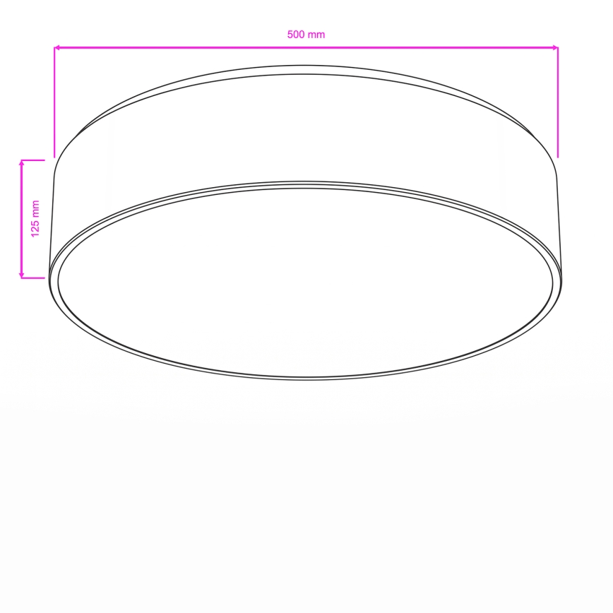 Plafonieră de baie Brilagi POOL 4xE27/15W/230V Ø 50 cm IP54 neagră