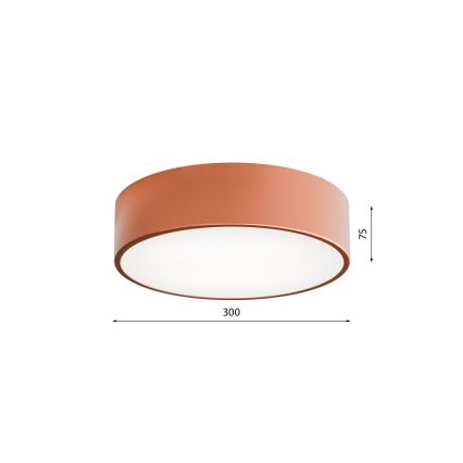 Plafonieră de baie CLEO cu senzor, Ø30 cm, 2x E27, 24W, 230V, finisaj cupru, IP54
