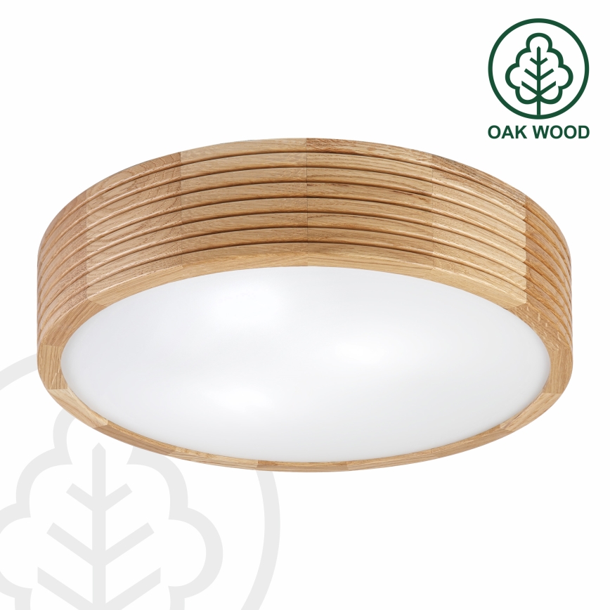 Plafonieră de baie LINARO 3xE27/15W/230V IP54 stejar Ø 37 cm