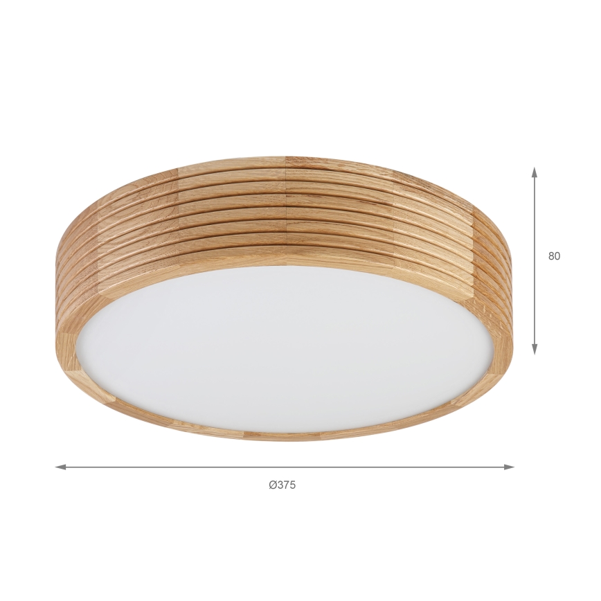 Plafonieră de baie LINARO 3xE27/15W/230V IP54 stejar Ø 37 cm