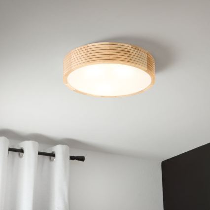 Plafonieră pentru baie NATURAL MODERN 3xE27/15W/230V IP54 Ø 37,5 cm pin