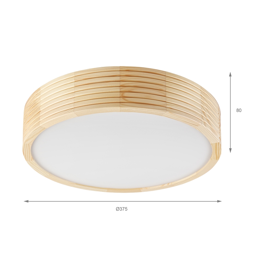 Plafonieră pentru baie NATURAL MODERN 3xE27/15W/230V IP54 Ø 37,5 cm pin