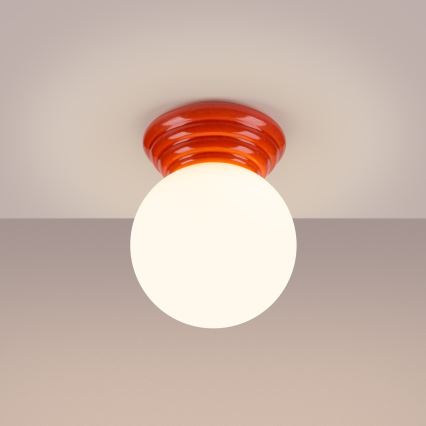 Plafonieră pentru baie ZORI, 1x G9, 8W, 230V, Ø 12 cm, IP44, roz