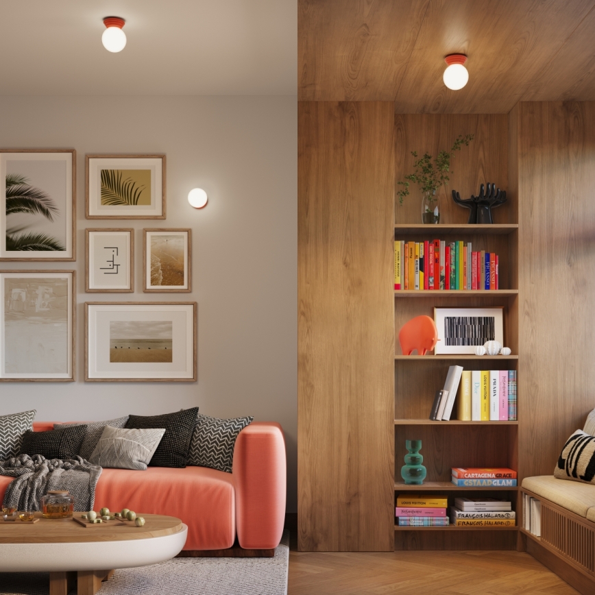 Plafonieră pentru baie ZORI, 1x G9, 8W, 230V, Ø 12 cm, IP44, roz