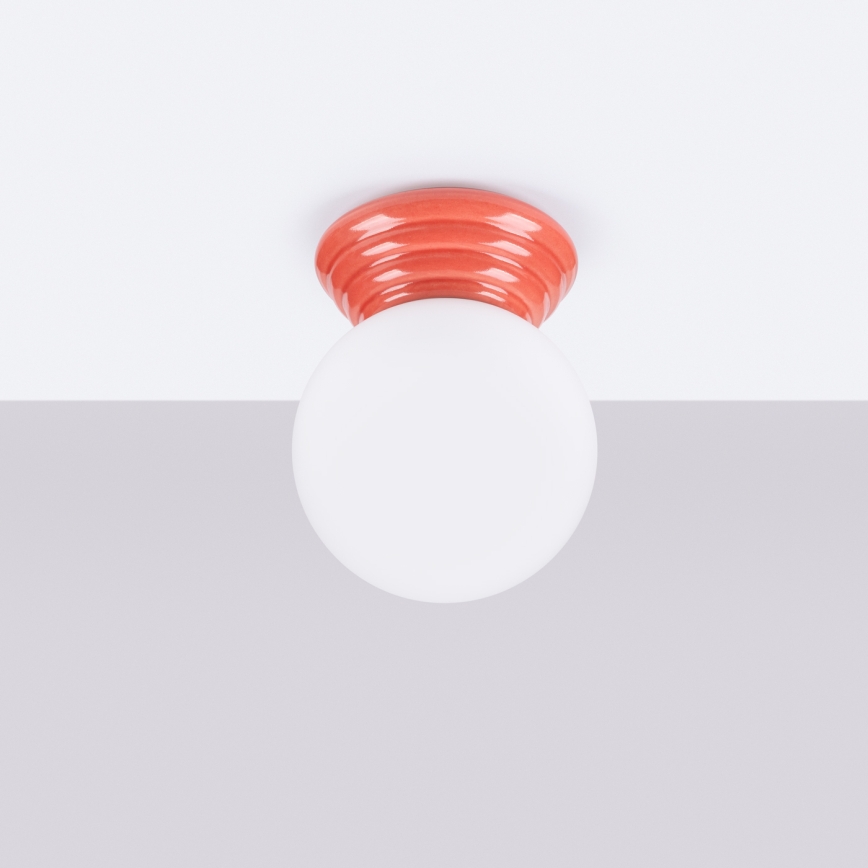 Plafonieră pentru baie ZORI, 1x G9, 8W, 230V, Ø 12 cm, IP44, roz