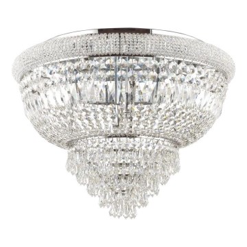 Plafonieră de cristal Ideal Lux DUBAI 24xE14/28W/230V d. 78 cm crom lucios