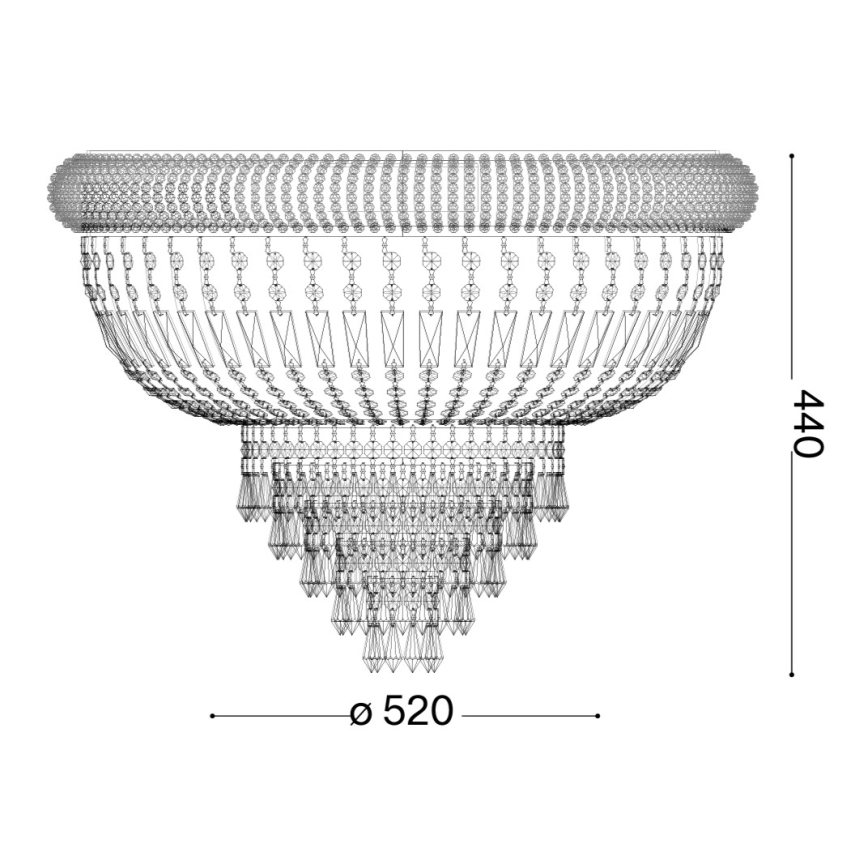 Plafonieră de cristal Ideal Lux DUBAI 6xE14/40W/230V