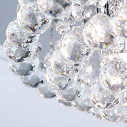 Plafonieră de cristal GLORIA 4xG9/40W/230V d. 38 cm transparent/crom