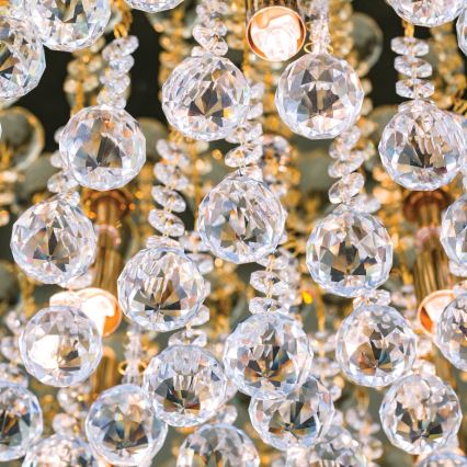 Plafonieră de cristal GLORIA 9xG9/40W/230V d. 62 cm auriu