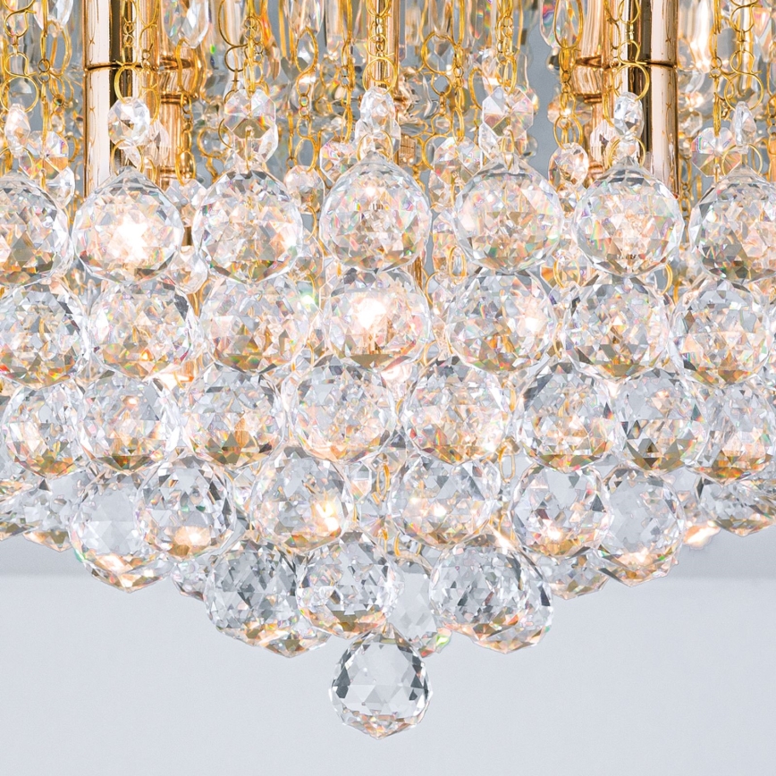 Plafonieră de cristal GLORIA 9xG9/40W/230V d. 62 cm auriu