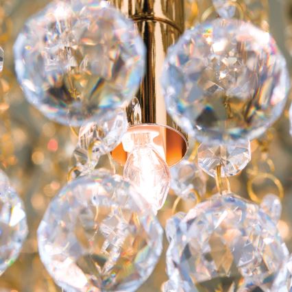 Plafonieră de cristal GLORIA 9xG9/40W/230V d. 62 cm auriu