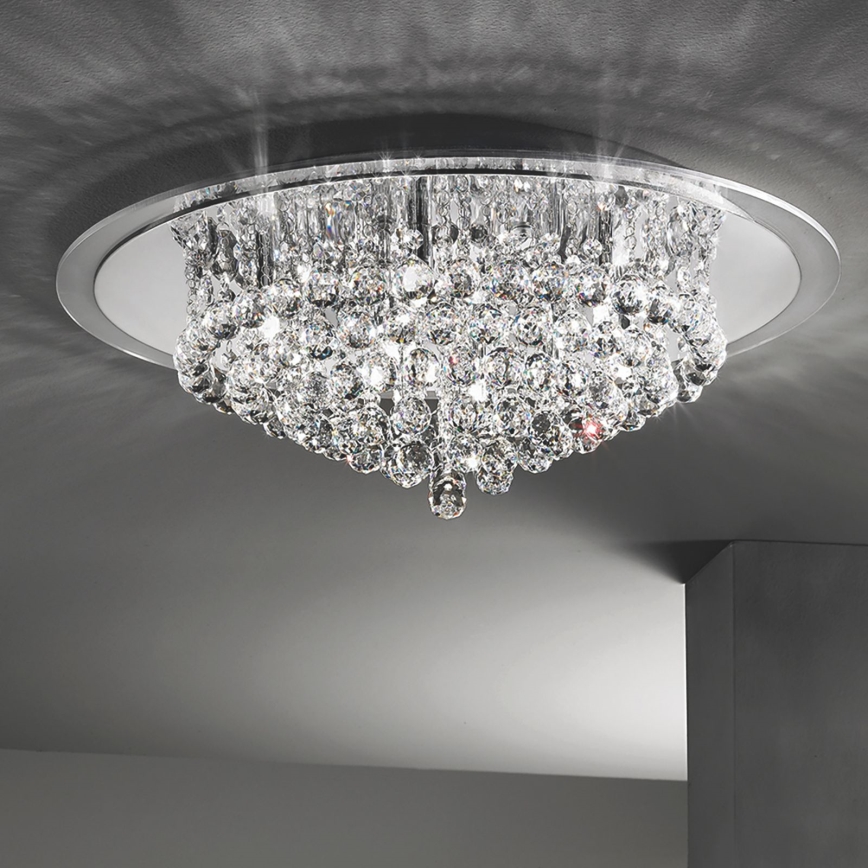 Plafonieră de cristal GLORIA 9xG9/40W/230V d. 62 cm crom