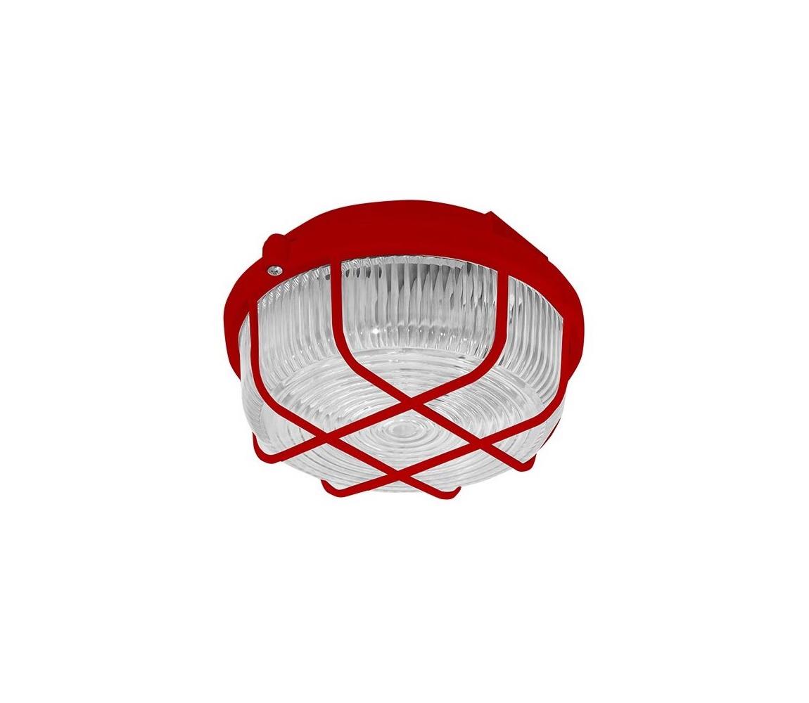 Plafonieră de exterior 1 × E27 / 100 W / 230 V roșie IP44