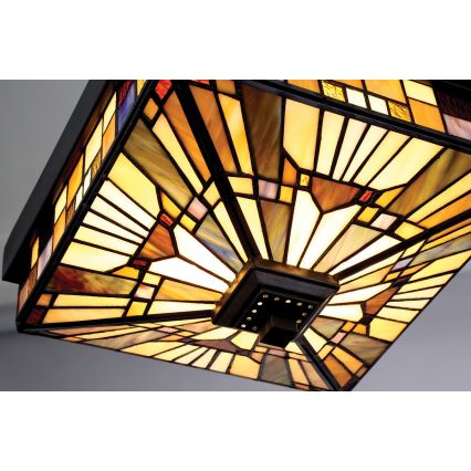 Elstead - Plafonieră de exterior Tiffany INGLENOOK 2xE27/60W/230V IP44