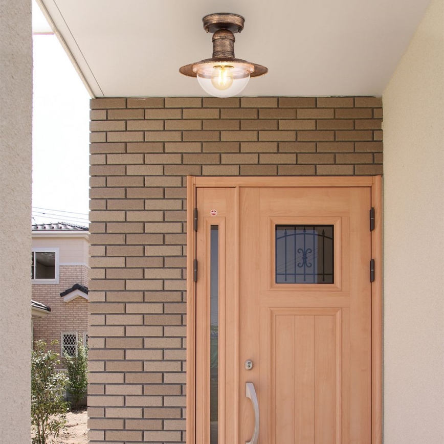 Plafonieră de exterior LINDA 1xE27/15W/230V IP44 ruginie Globo 3274DR
