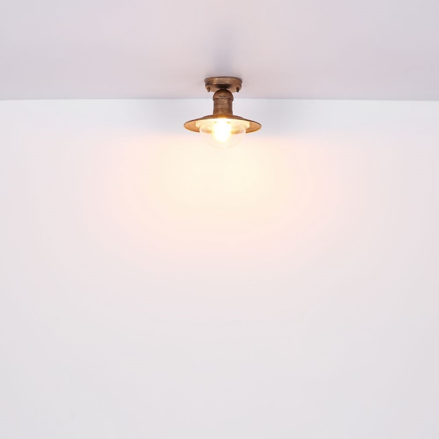 Plafonieră de exterior LINDA 1xE27/15W/230V IP44 ruginie Globo 3274DR