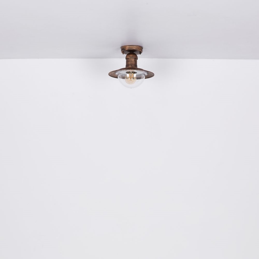 Plafonieră de exterior LINDA 1xE27/15W/230V IP44 ruginie Globo 3274DR