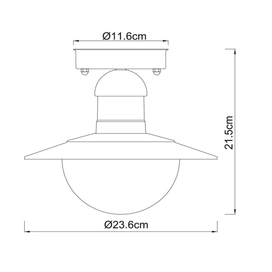 Plafonieră de exterior LINDA 1xE27/15W/230V IP44 ruginie Globo 3274DR