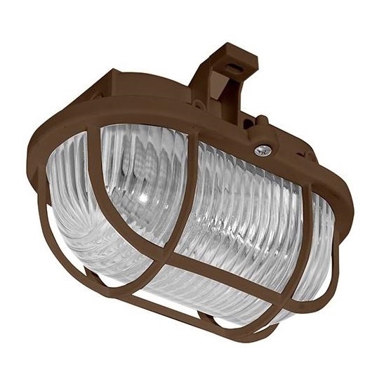 Plafonieră de exterior OVAL 1xE27/60W/230V IP44 maro