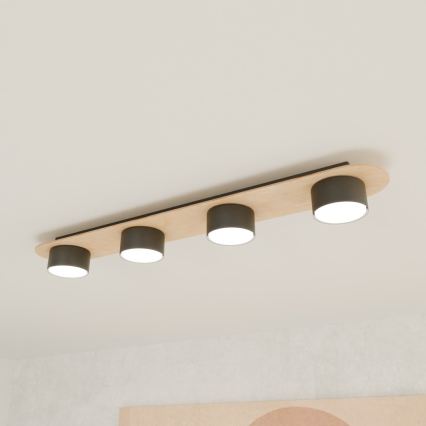 Plafonieră DIAZ 4xGX53/12W/230V negru/maro