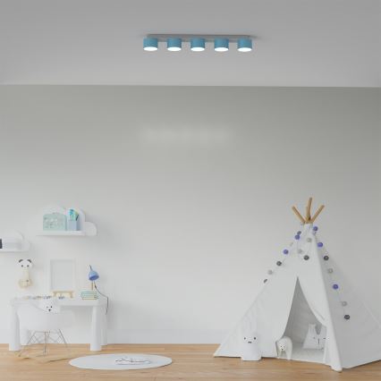 Plafonieră DIXIE 5xGX53/11W/230V albastră