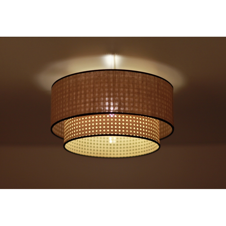 Plafonieră Duolla BOHO 1xE27/15W/230V d. 45 cm bej/ratan