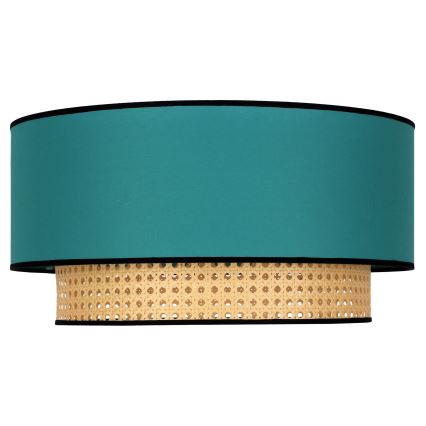 Plafonieră Duolla BOHO 1xE27/15W/230V d. 45 cm turcoaz/ratan