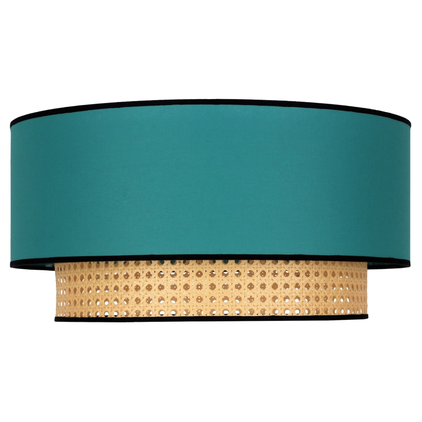 Plafonieră Duolla BOHO 1xE27/15W/230V d. 45 cm turcoaz/ratan