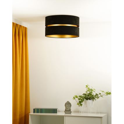 Plafonieră Duolla DUO 1xE27/40W/230V d. 40 cm negru/auriu