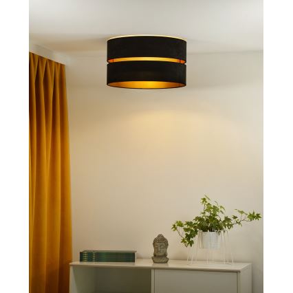 Plafonieră Duolla DUO 1xE27/40W/230V d. 40 cm negru/auriu
