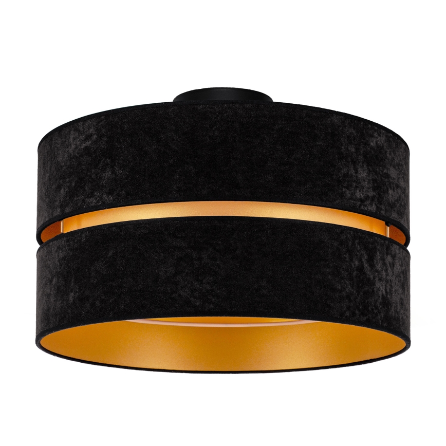 Plafonieră Duolla DUO 1xE27/40W/230V d. 40 cm negru/auriu