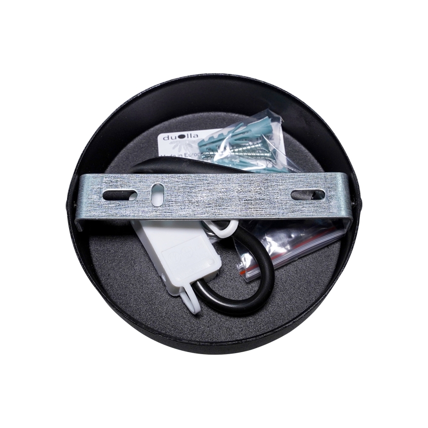 Plafonieră Duolla DUO 1xE27/40W/230V d. 40 cm negru/auriu