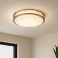 Plafonieră ELARO 4xE27/40W/230V, Ø 41 cm, aurie - Brilagi