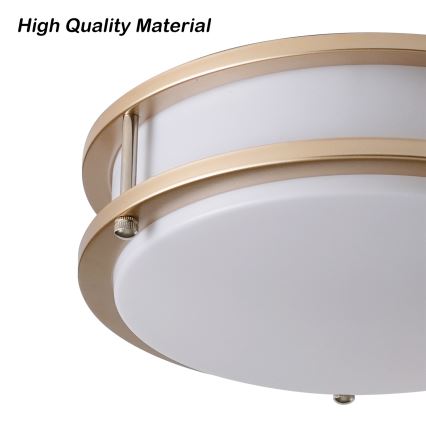 Plafonieră ELARO 4xE27/40W/230V, Ø 41 cm, aurie - Brilagi