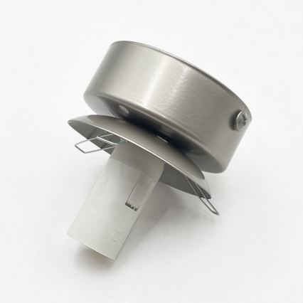 Plafonieră ELIAS 1xE14/5W/230V Ø 13 cm crom mat/gri fumuriu