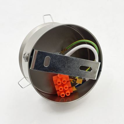 Plafonieră ELIAS 1xE14/5W/230V Ø 13 cm crom mat/gri fumuriu