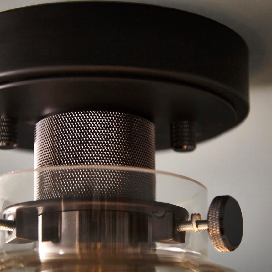 Plafonieră Endon 99106 URBAN 1xE27/10W/230V negru/transparent