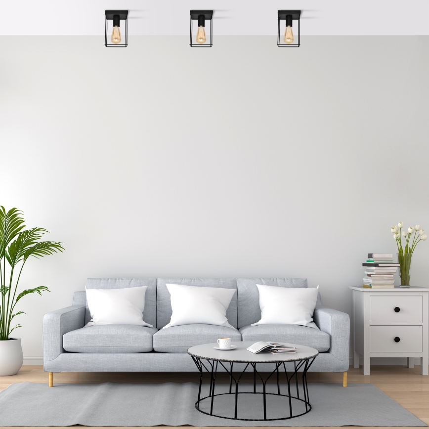 Plafonieră FINN 1xE27/15W/230V negru