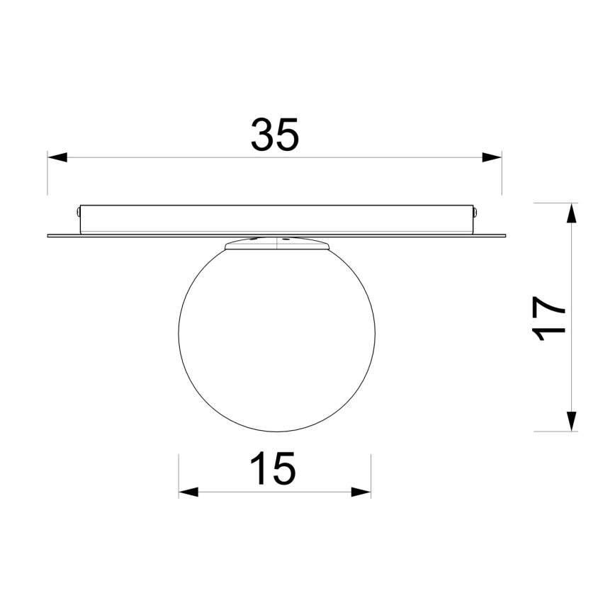 Plafonieră FLAT 1xE27/15W/230V, diam. 35 cm, burgund