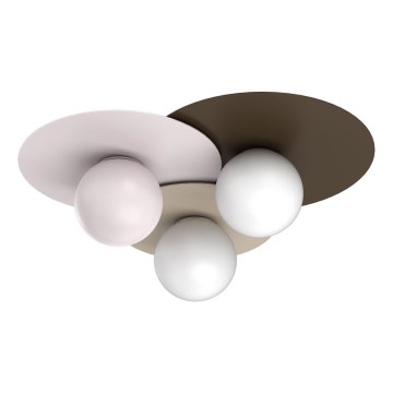 Plafonieră FLAT 3xE27/15W/230V, 55x60 cm, bej/crem/vișiniu