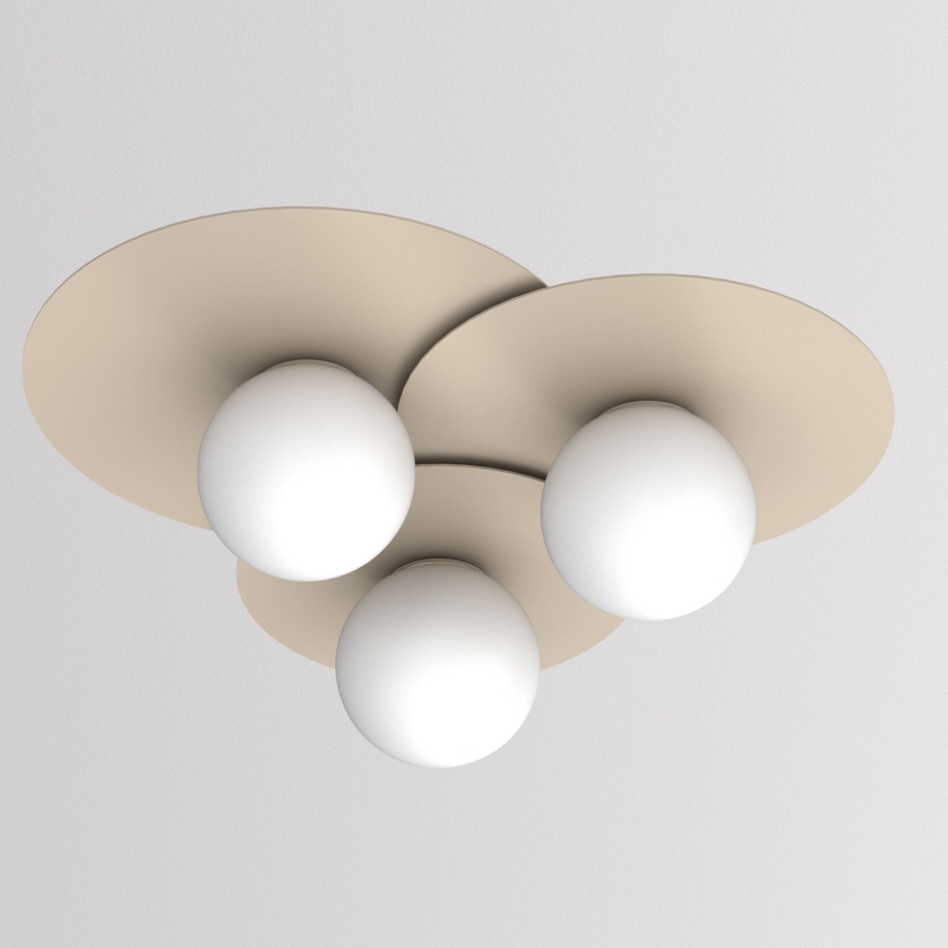 Plafonieră FLAT 3xE27/15W/230V 55x60 cm bej