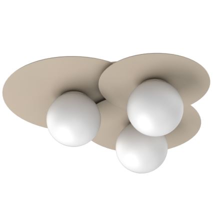 Plafonieră FLAT 3xE27/15W/230V 55x60 cm bej