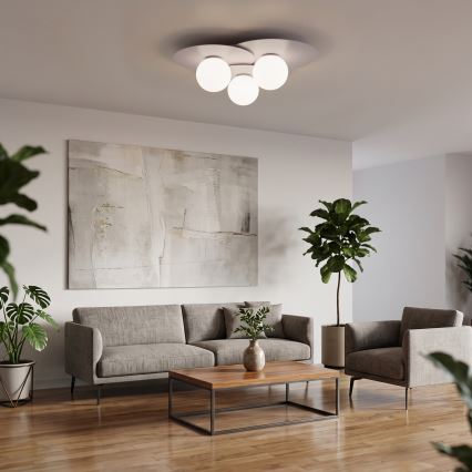 Plafonieră FLAT 3xE27/15W/230V 55x60 cm crem